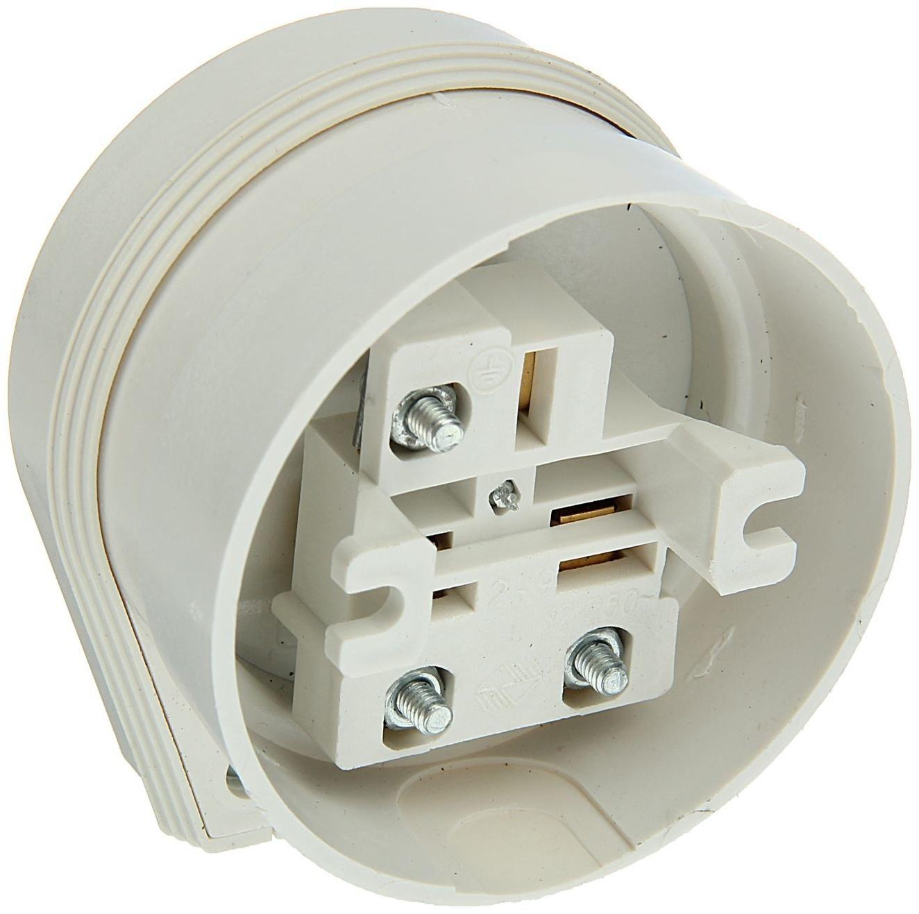 Разъем РШ-ВШ, 32 А, 220 В, белый, 32-002