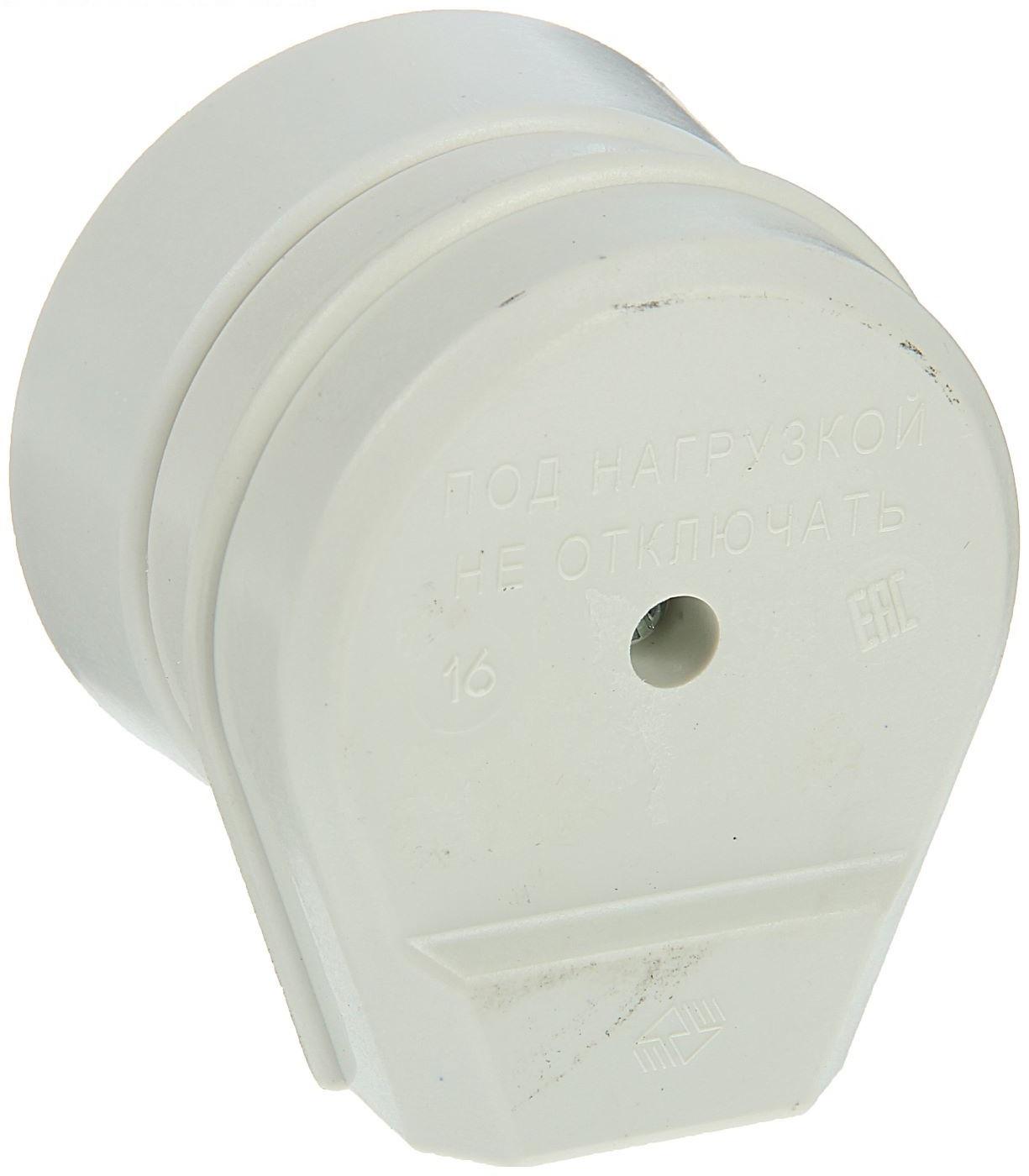 Разъем РШ-ВШ, 32 А, 220 В, белый, 32-002