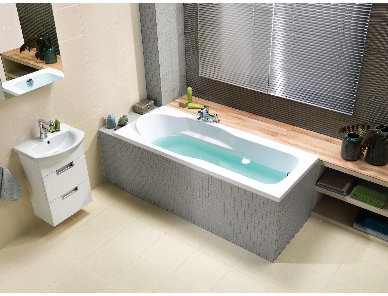 Ванна Cersanit Santana, 150 х 70, без ножек, цвет белый