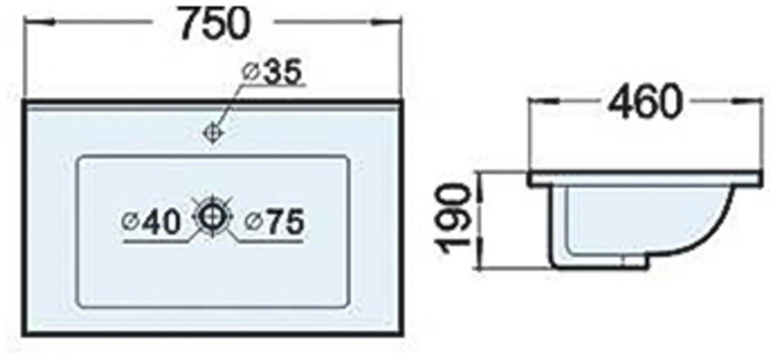 Раковина COMFORTY 75Е