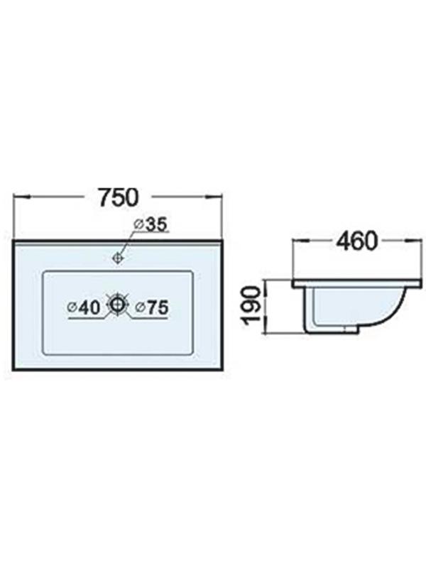 Раковина COMFORTY 75Е
