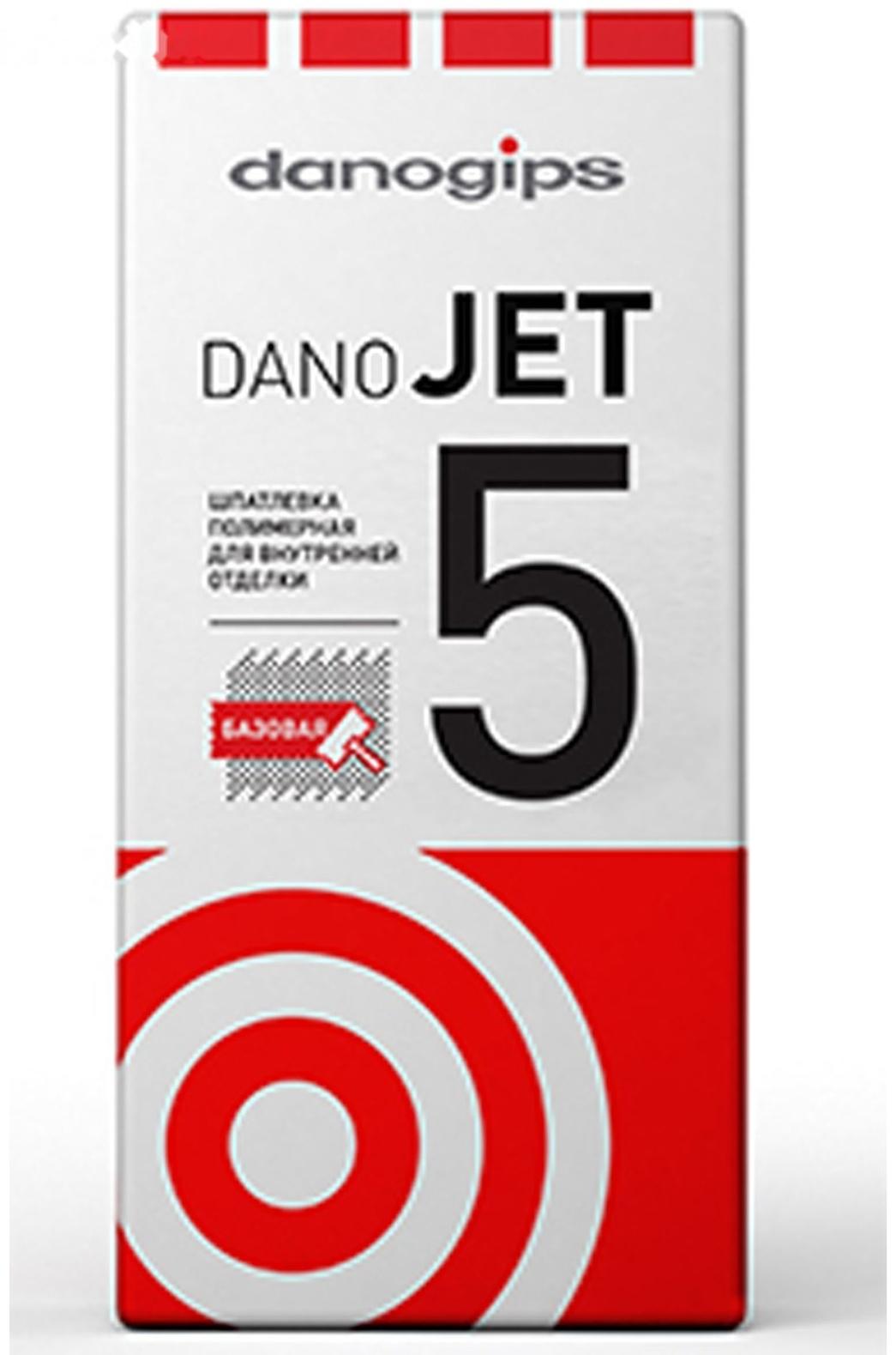 Шпатлёвка финишная полимерная для внутренней отделки Dano Jet 5, 25 кг (42 шт/пал)