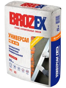 Смесь штукатурная для наружных и внутренних работ Brozex М100, 25 кг