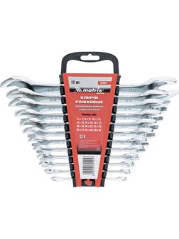 Набор ключей рожковых MATRIX MASTER 15242, 12 шт, 6-32 мм, CrV