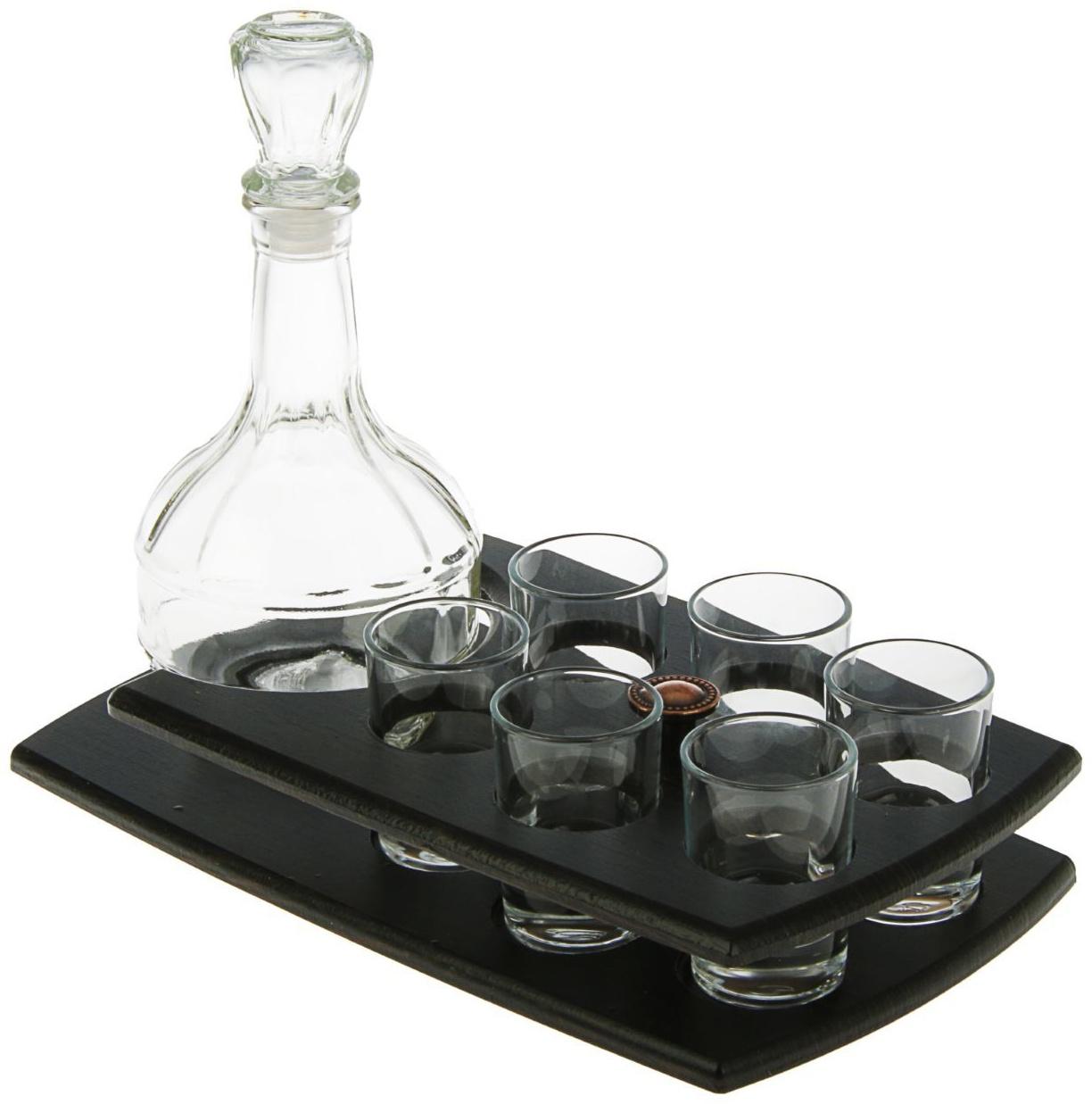 Мини-бар 7 предметов графин + стопки Гладье 500/50 мл