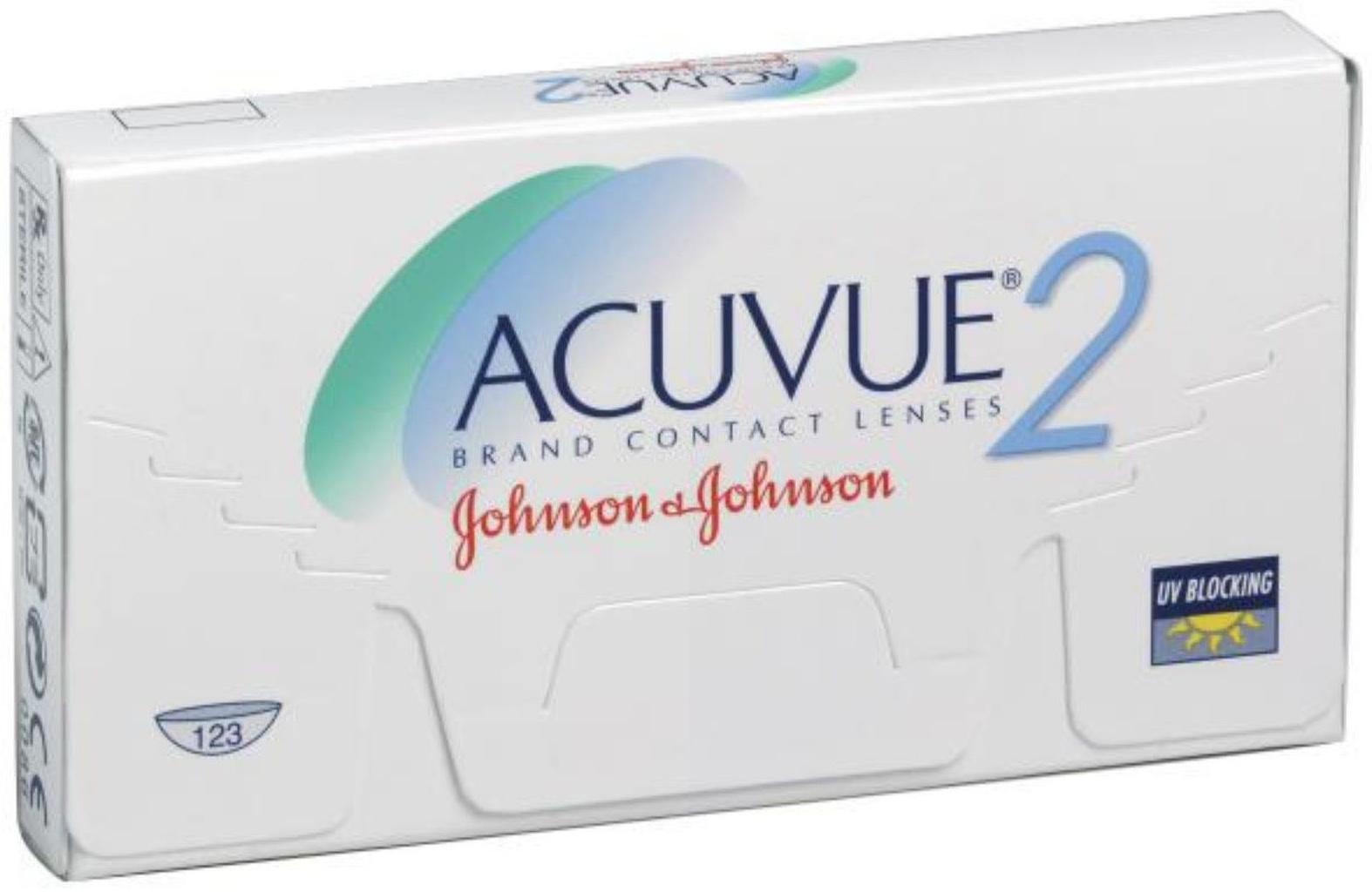 Контактные линзы Acuvue 2, -3,75/8,3, в наборе 6шт
