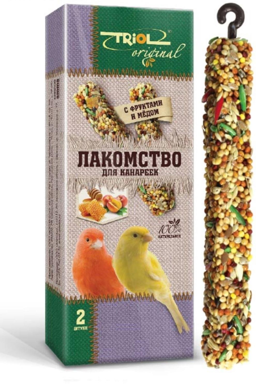 Лакомство Triol для канареек, с фруктами и мёдом