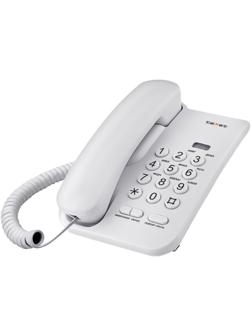 Проводной телефон TeXet TX-212, регулировка громкости вызова, светло-серый