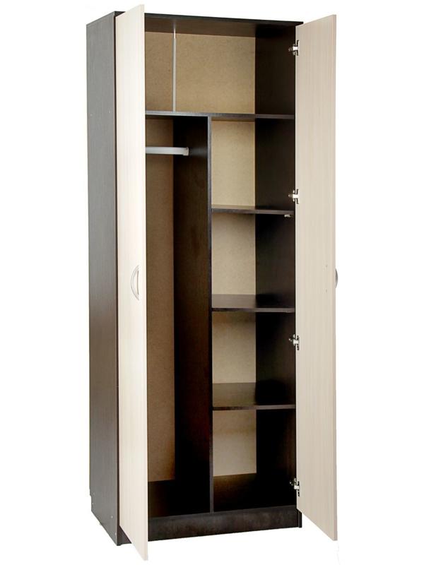 Шкаф распашной 2-х створчатый, 810х500х2100, Венге темный/Венге светлый