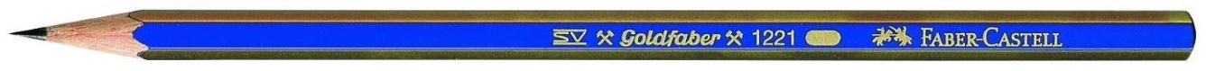 Карандаш чернографитный Faber-Castell GOLDFABER 1221 2B, шестигранный, цена за 1 шт