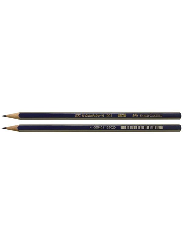 Карандаш чернографитный Faber-Castell GOLDFABER 1221 2B, шестигранный, цена за 1 шт