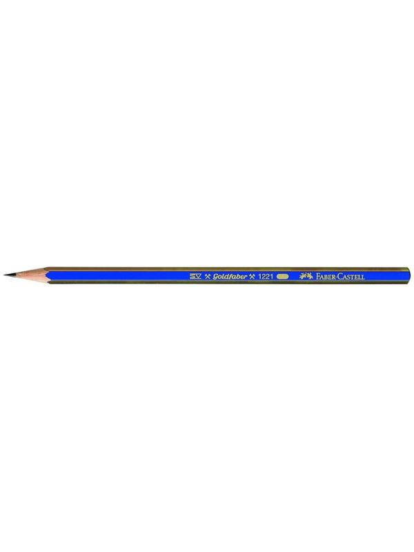 Карандаш чернографитный Faber-Castell GOLDFABER 1221 2B, шестигранный, цена за 1 шт