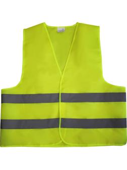 Жилет светоотражающий, салатовый, р-р XXL 65 х 70 см, на липучках