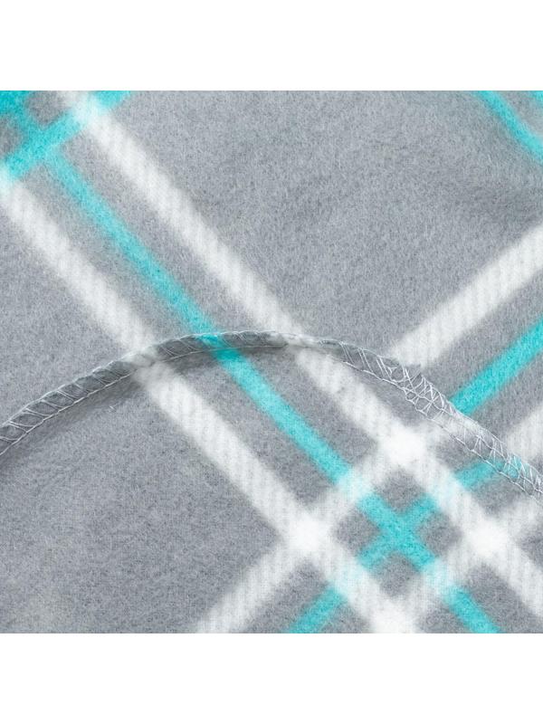 Плед Scotland 098 серо-бирюзовый 140х200см флис 180г/м пэ 100%