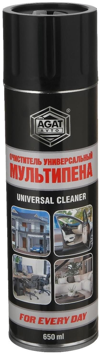Очиститель пенный АГАТ For Every Day универсальный, мультипена, 650 мл, аэрозоль с щёткой