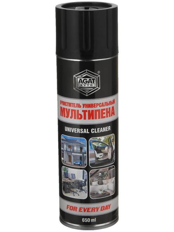 Очиститель пенный АГАТ For Every Day универсальный, мультипена, 650 мл, аэрозоль с щёткой
