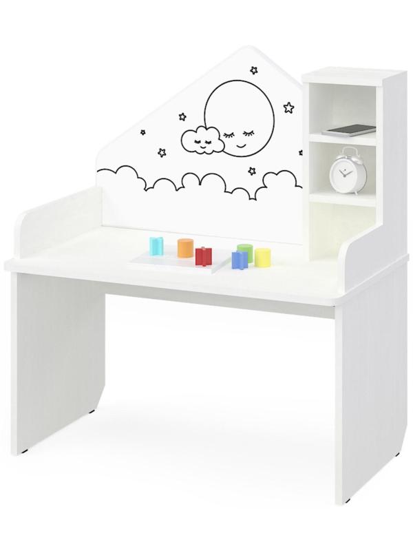 Комод детский с пеленальным столиком серия Сириус Alf 805, белый, 4 ящика