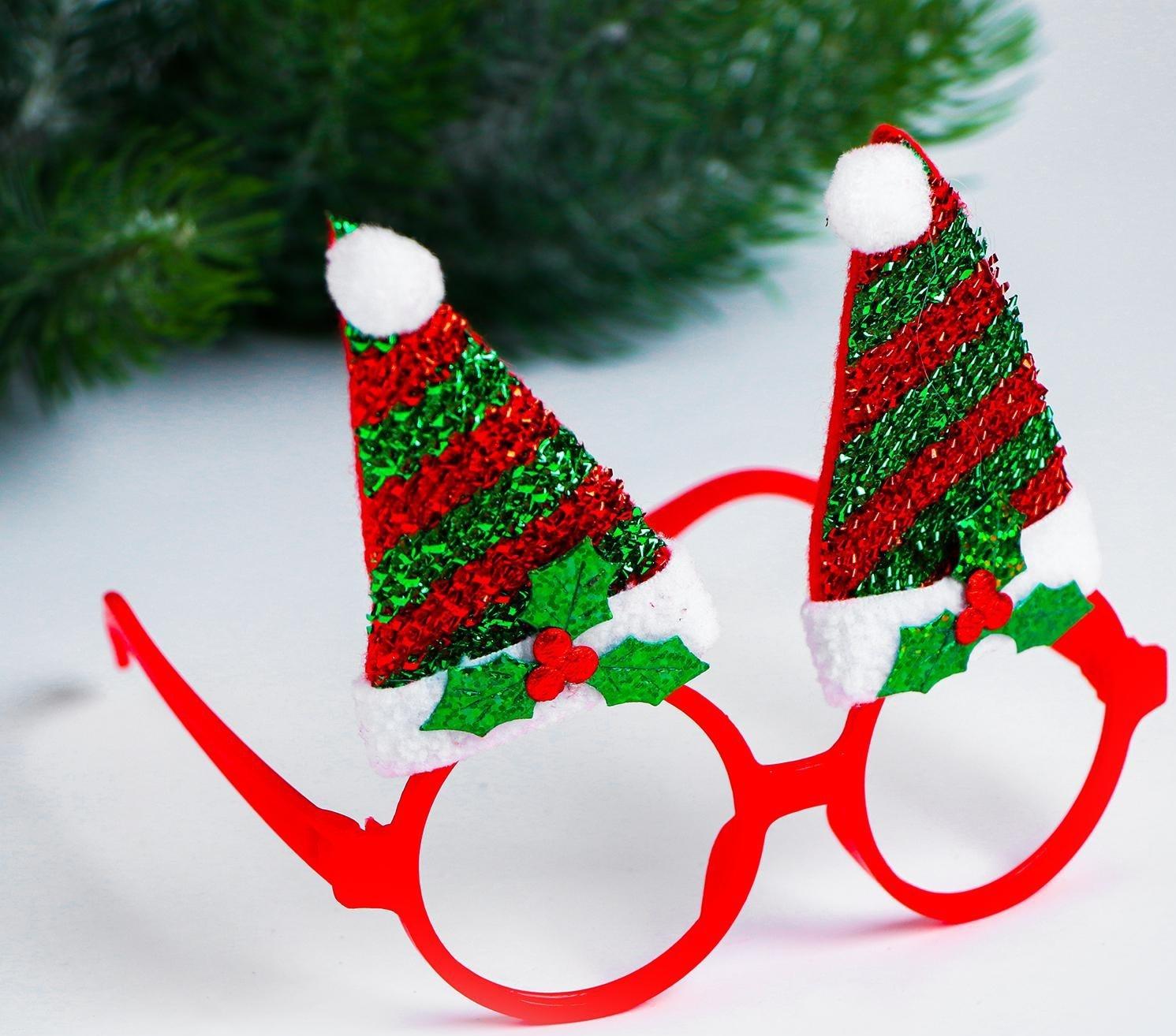 Карнавальные очки «Колпачки», цвета МИКС