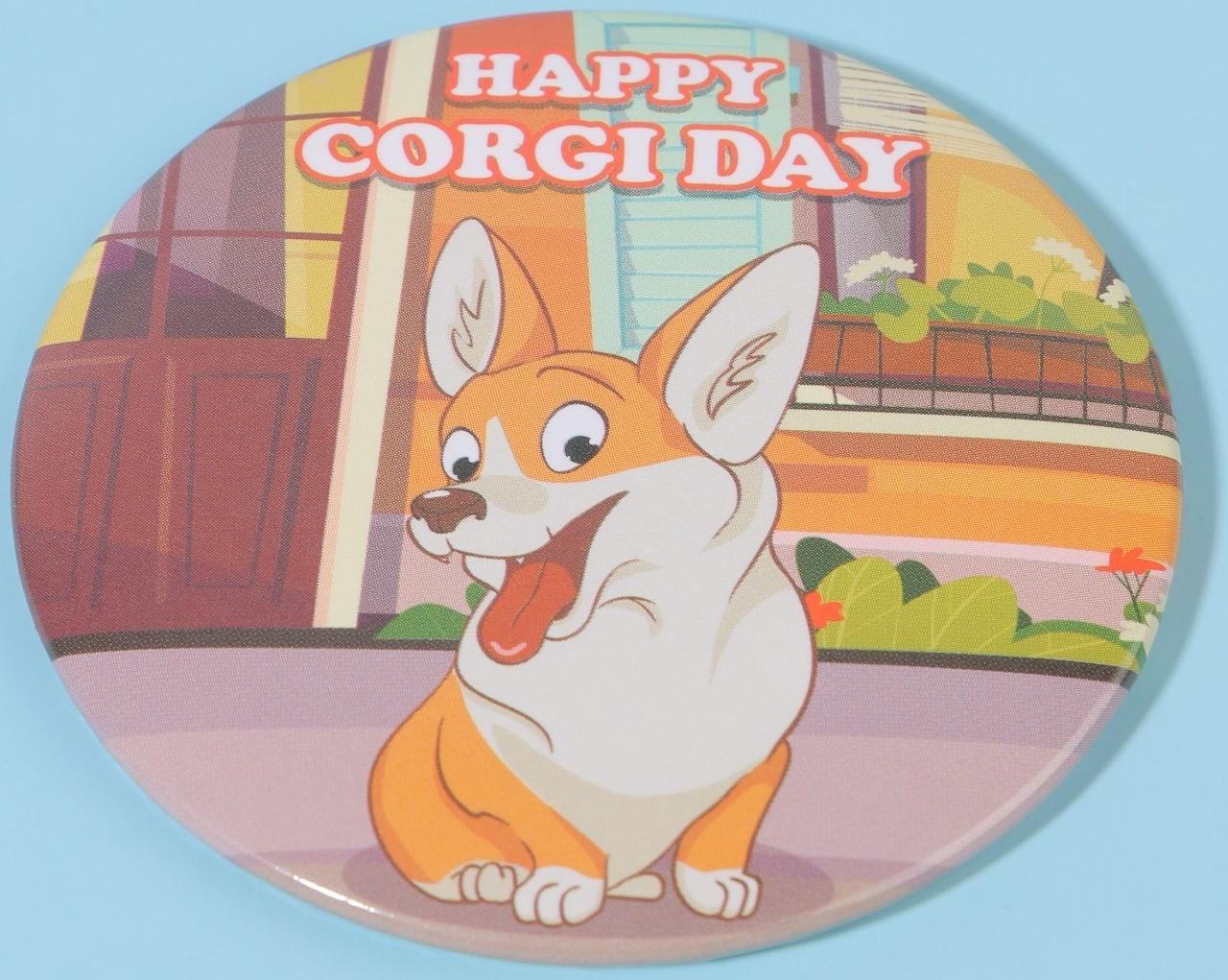 Зеркало «Корги», d = 7 см, разноцветное