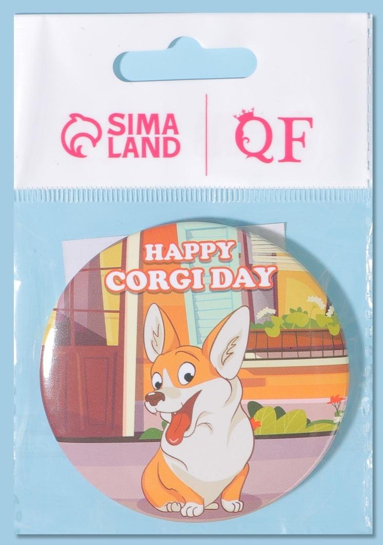 Зеркало «Корги», d = 7 см, разноцветное