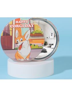Зеркало «Корги», d = 7 см, разноцветное