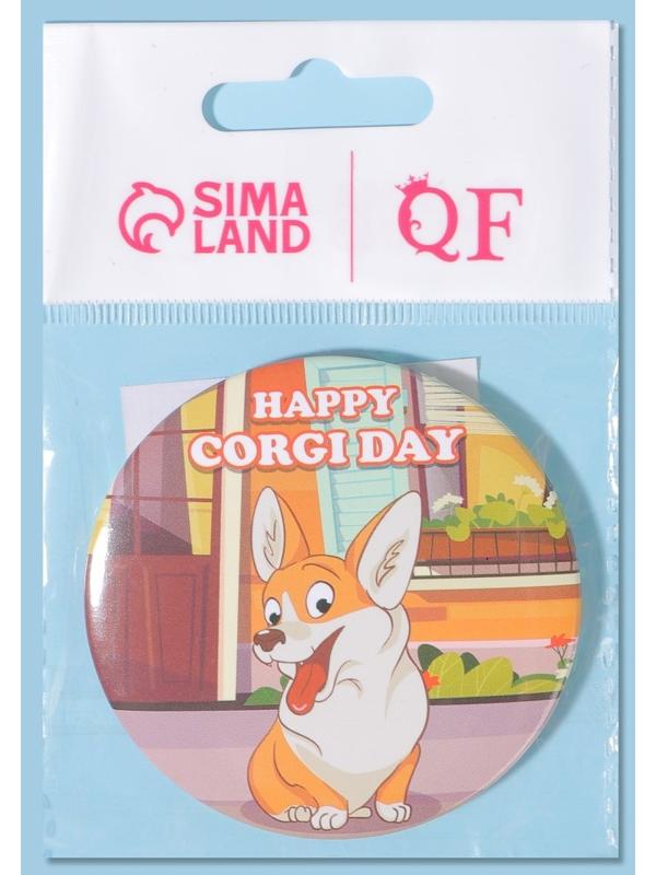 Зеркало «Корги», d = 7 см, разноцветное