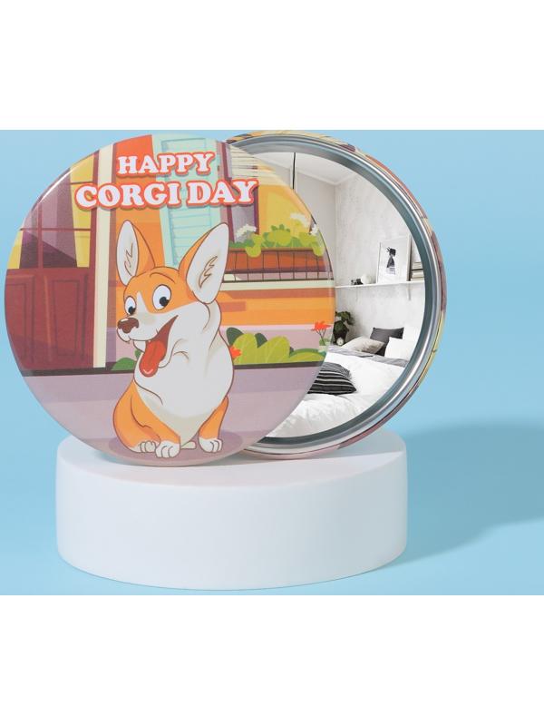 Зеркало «Корги», d = 7 см, разноцветное