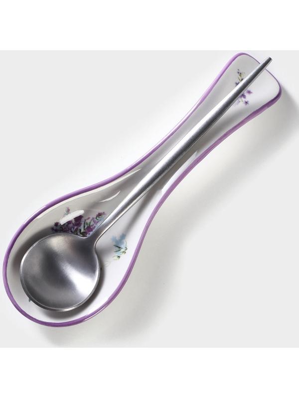 Подставка под ложку Доляна «Лаванда», 22,5×7,5×2,5 см