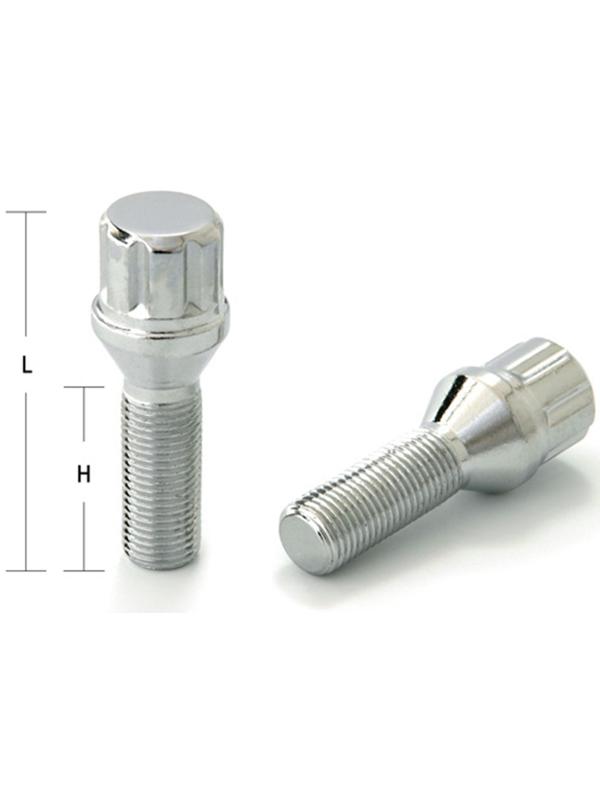 Болт M12x1,25, 55/30, внешний спец, хром