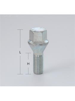 Болт M12x1,5, 50/22, hex17, конус, цинк