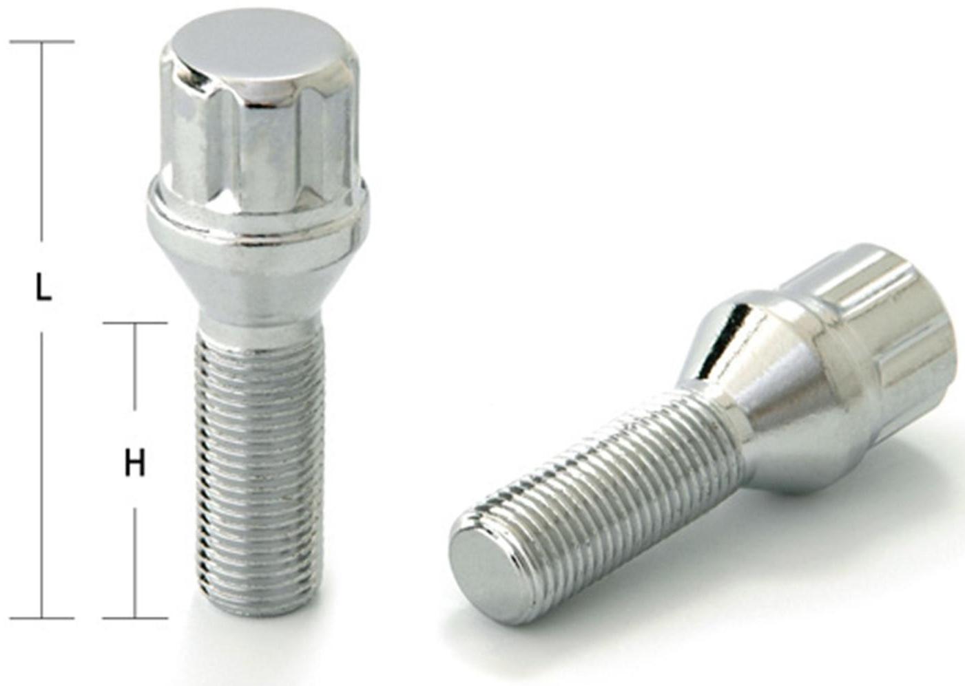 Болт M12x1,5, 52/28,5, внешний спец, хром