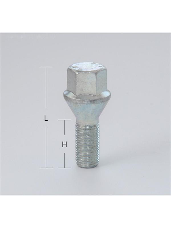 Болт M12x1,75, 55/27, hex19, конус, цинк