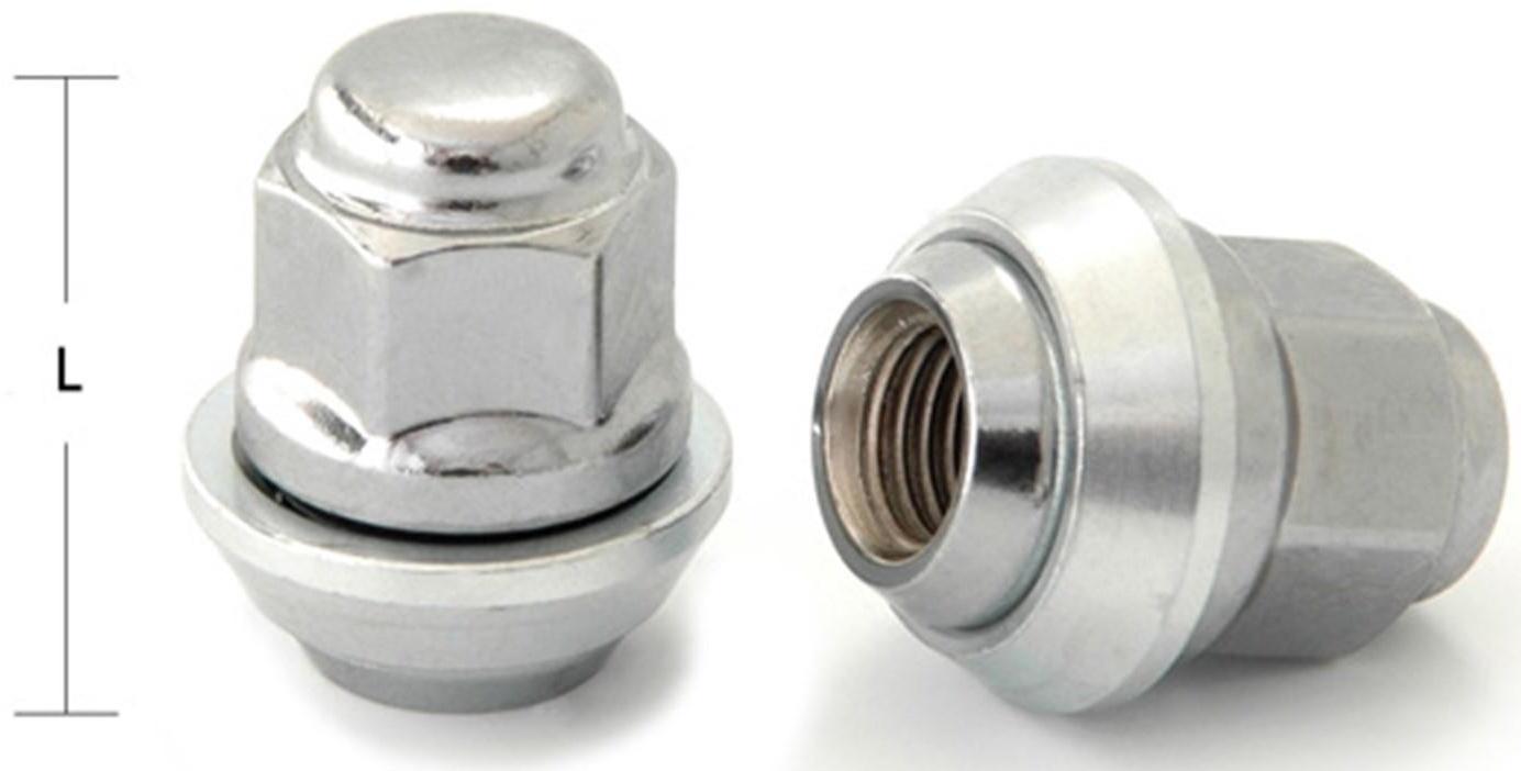 Гайка M12x1,5, 32, hex19, конус вращающийся, закрытая, хром