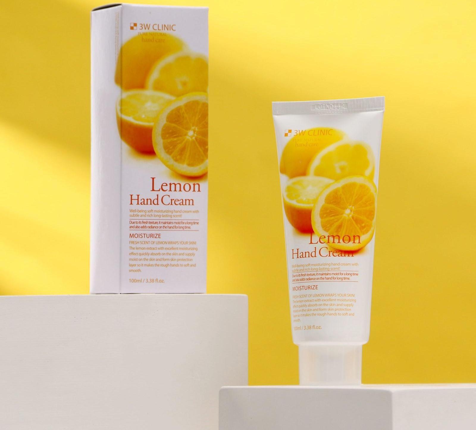 Увлажняющий крем для рук с экстрактом лимона 3W CLINIC Moisturizing Lemon Hand Cream, 100 мл