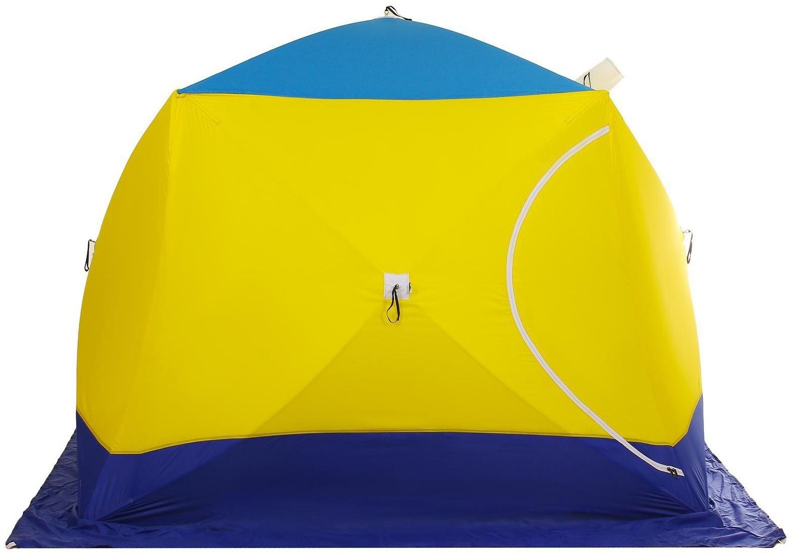 Палатка зимняя «СТЭК» КУБ 4-местная, трёхслойная, дышащая ДМ