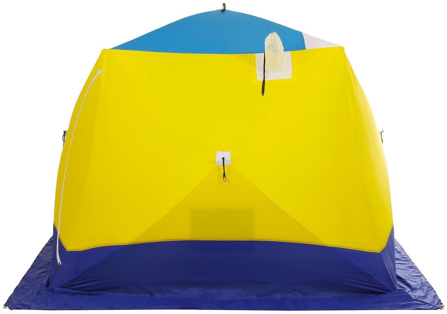 Палатка зимняя «СТЭК» КУБ 4-местная, трёхслойная, дышащая ДМ