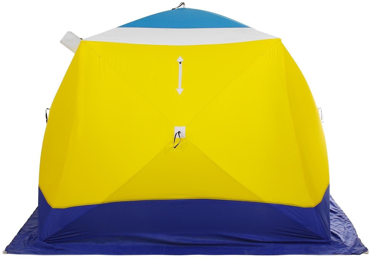 Палатка зимняя «СТЭК» КУБ 4-местная, трёхслойная, дышащая ДМ