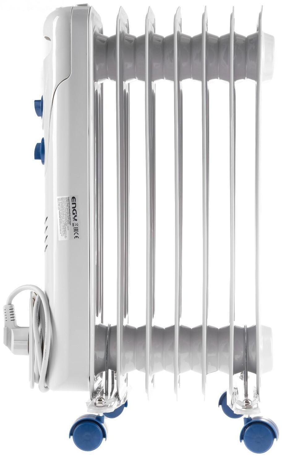 Обогреватель ENGY EN-2307 Fusion, масляный, 1500 Вт, 7 секций, 15 м², серый