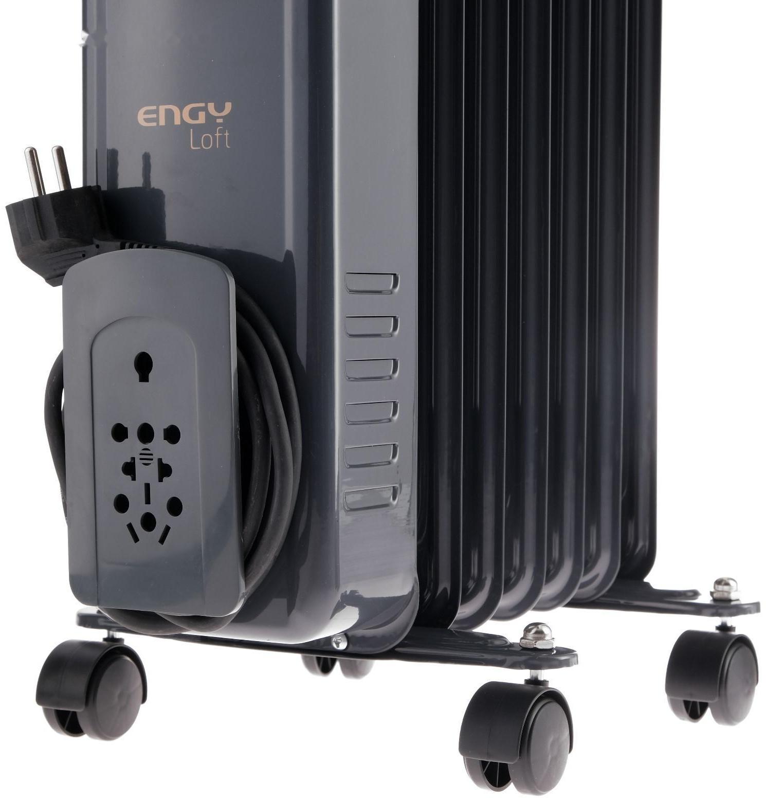 Обогреватель ENGY EN-2407 Loft, масляный, 1500 Вт, 7 секций, 15 м², чёрный