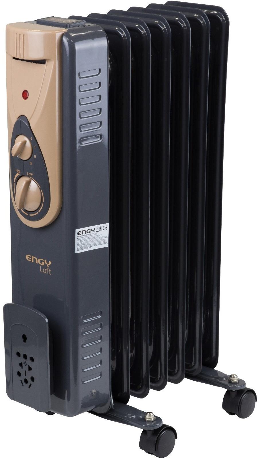 Обогреватель ENGY EN-2407 Loft, масляный, 1500 Вт, 7 секций, 15 м², чёрный
