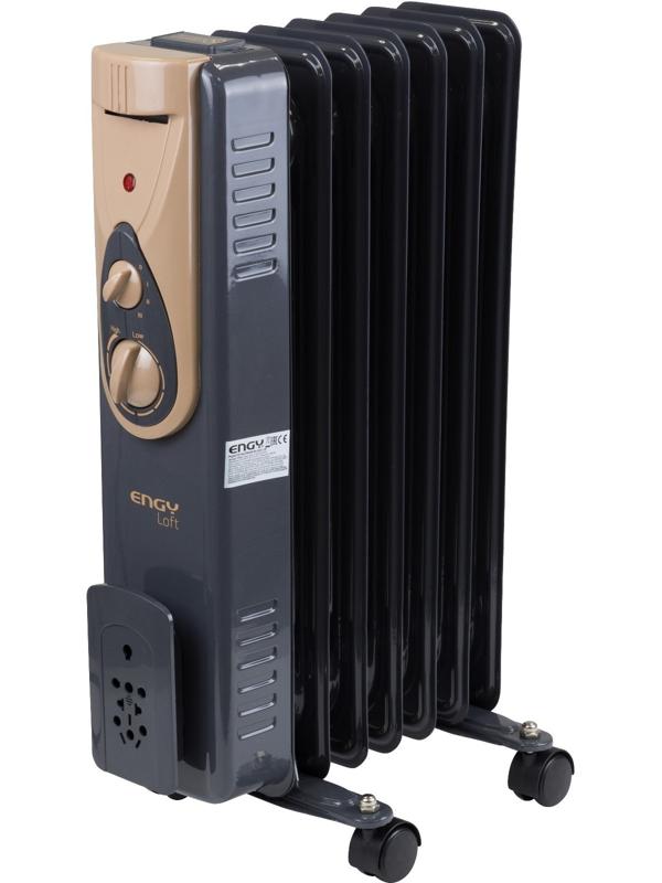 Обогреватель ENGY EN-2407 Loft, масляный, 1500 Вт, 7 секций, 15 м², чёрный