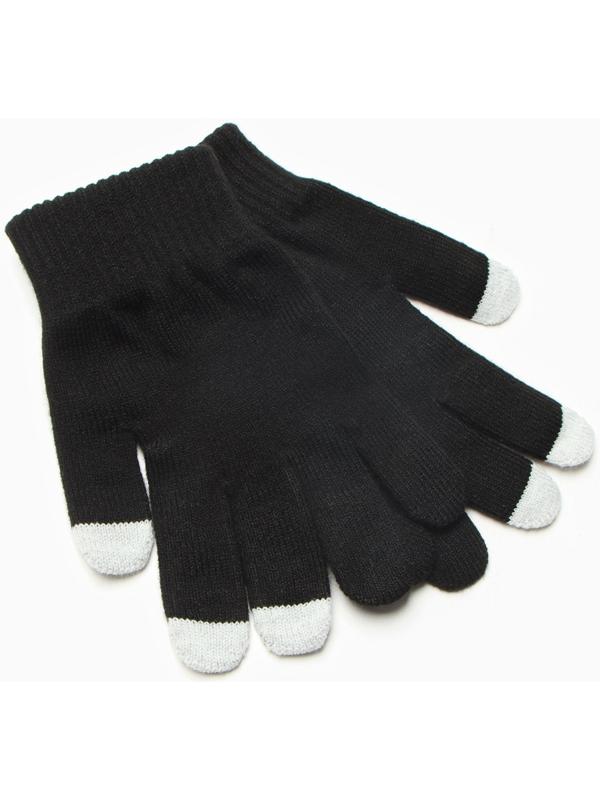 Перчатки женские, цвет чёрный, размер 18