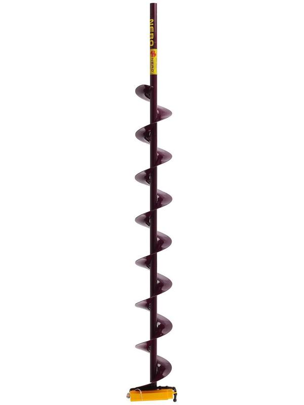 Шнек (ПВ) 130 мм под дрель через адаптер L-шнека 0.96 м, L-транспортная 1.25 м, L-рабочая 1.1 м, 2.5 кг