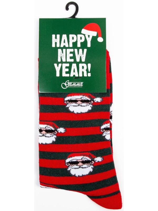 Носки мужские, цвет красный, размер 25-27