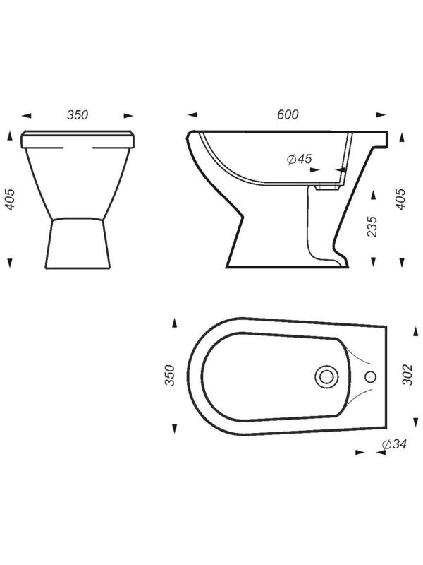 Биде SANITA «Самарское», белый
