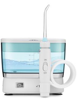 Ирригатор Kitfort КТ-2907, стационарный, 5 Вт, 500 мл, 5 режимов, 3 насадки, от АКБ, белый