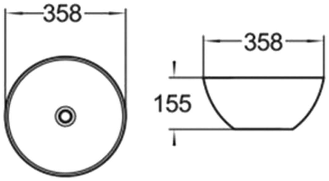 Раковина COMFORTY 107, накладная, цвет белый