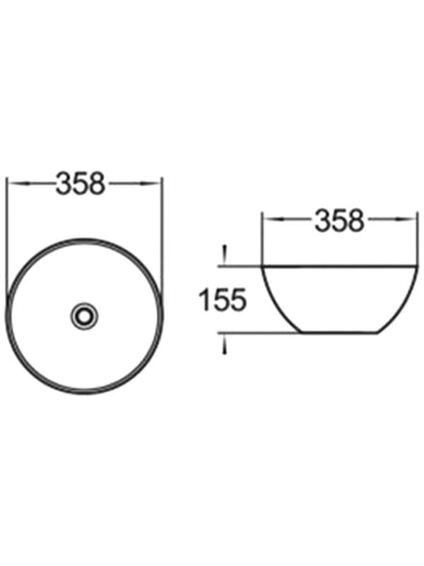 Раковина COMFORTY 107, накладная, цвет белый