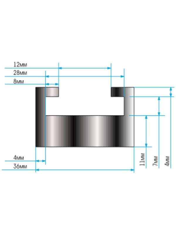 Направляющая гусеницы снегохода, склизы, Тайга РМ, 129.5 см