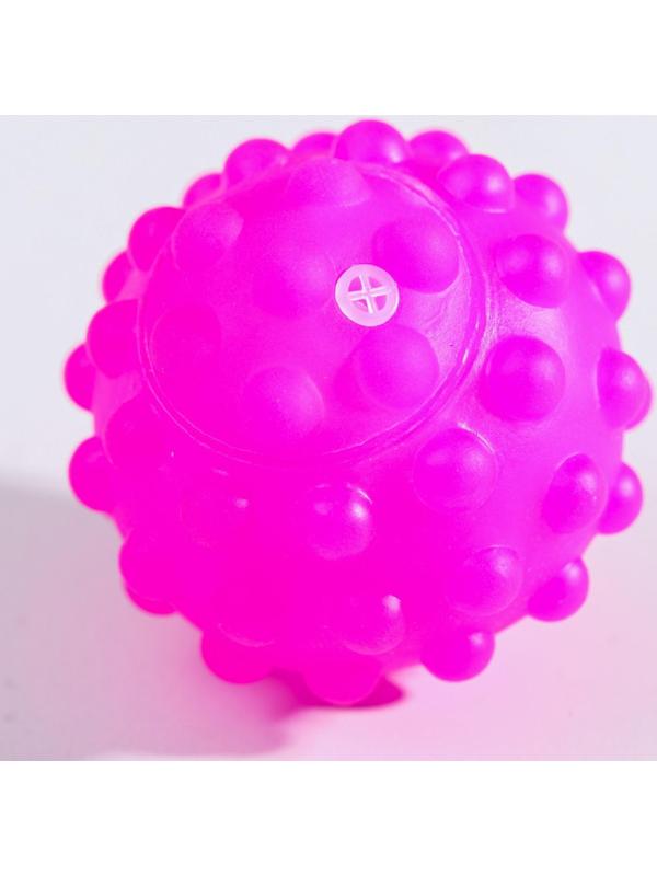 Развивающий тактильный мячик «Рыжий монстрик», с пищалкой, 1 шт, Крошка Я